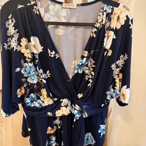 2X - NWT Kiyonna Encore Faux Wrap Top